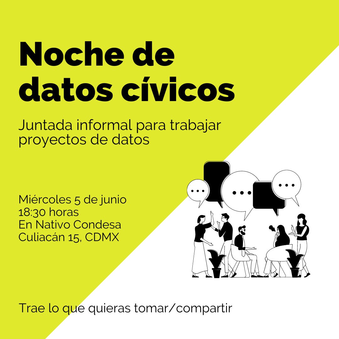 Flyer Noche de datos cívicos — primera reunión de Bandatos