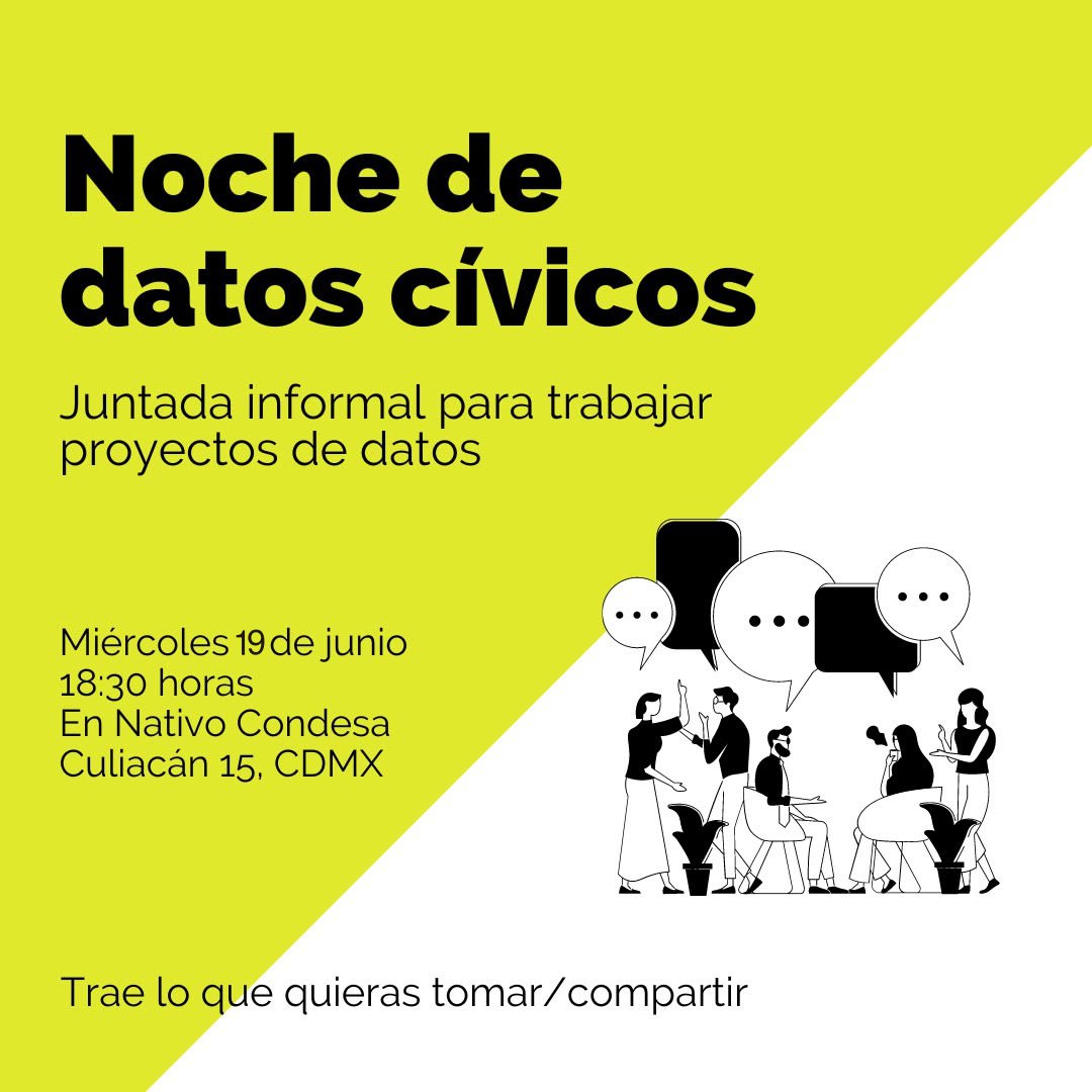 Flyer Noche de datos cívicos