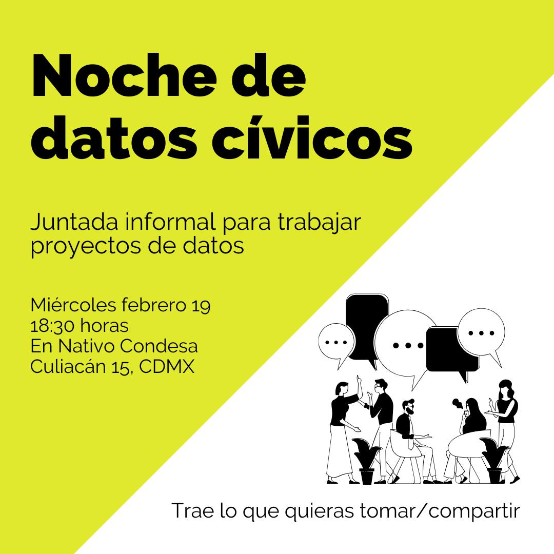 Flyer Noche de datos cívicos