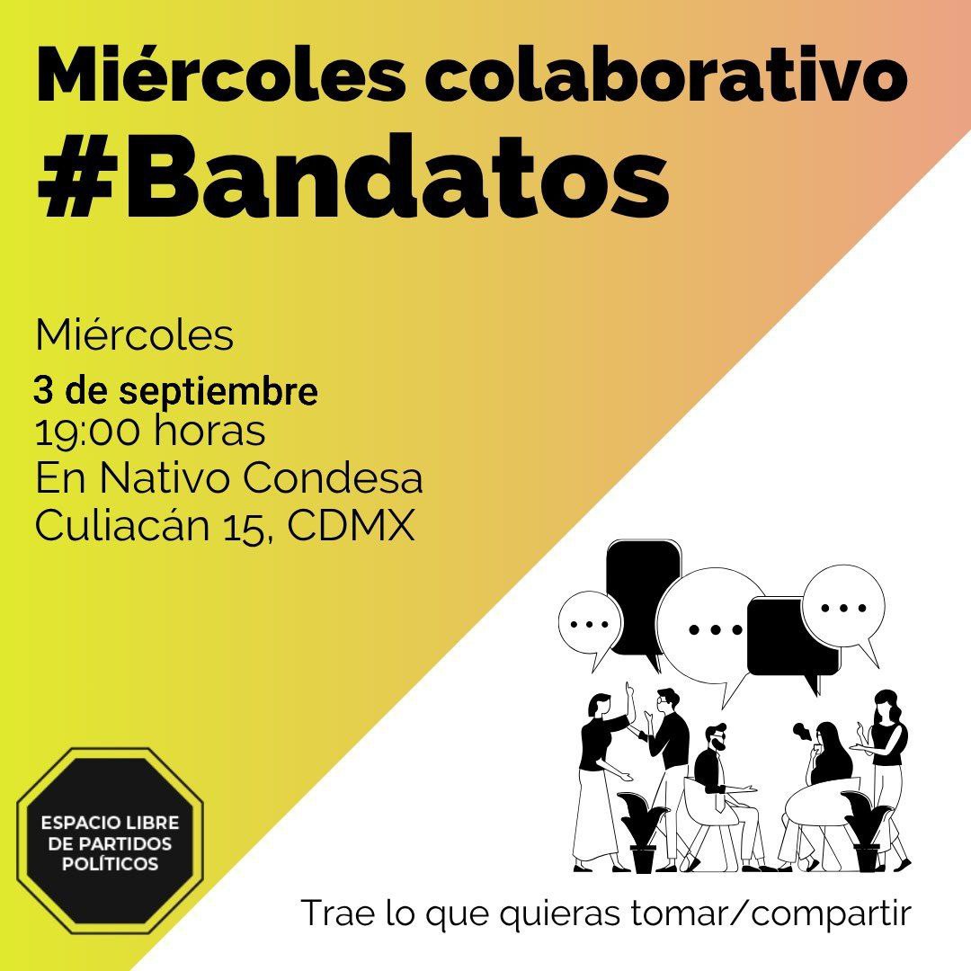 Flyer Invitación #Bandatos para proyectos de datos cívicos