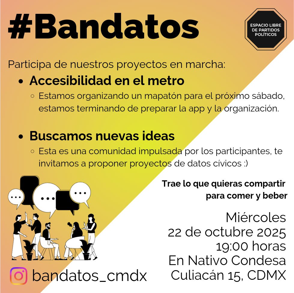 Flyer Convocatoria #Bandatos – Miércoles 22 de octubre