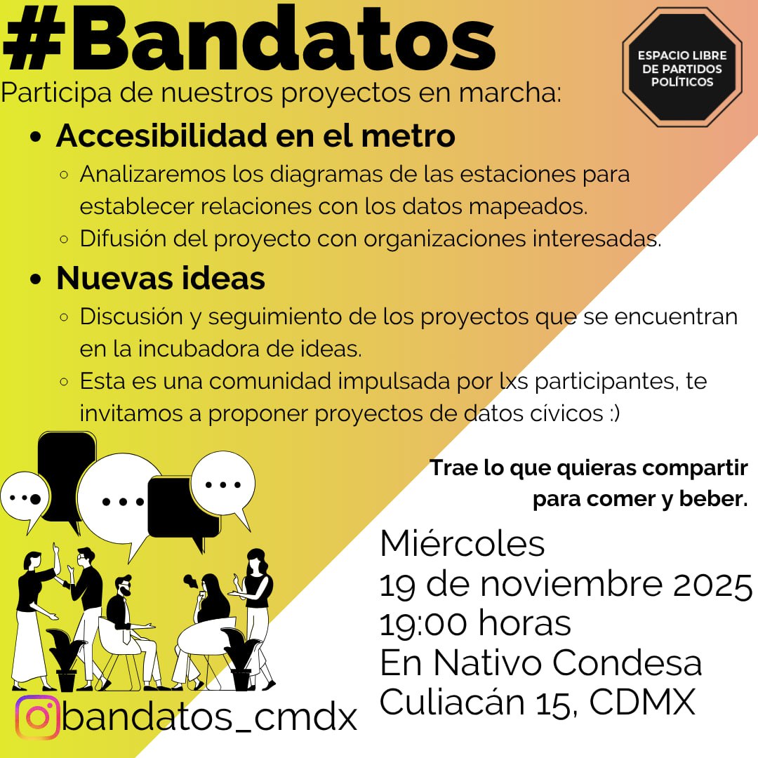 Flyer Convocatoria #Bandatos – Miércoles 19 de noviembre