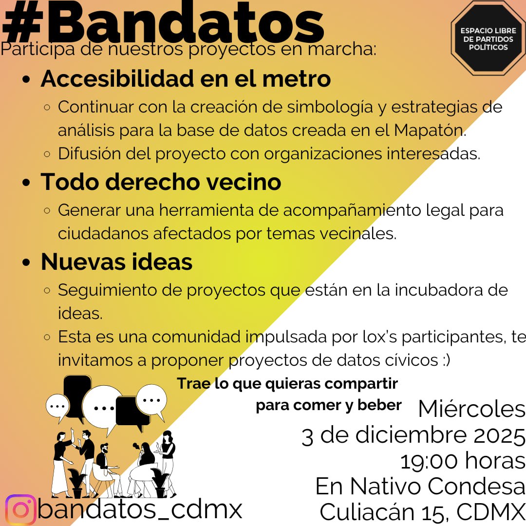 Flyer Convocatoria #Bandatos – Miércoles 3 de diciembre
