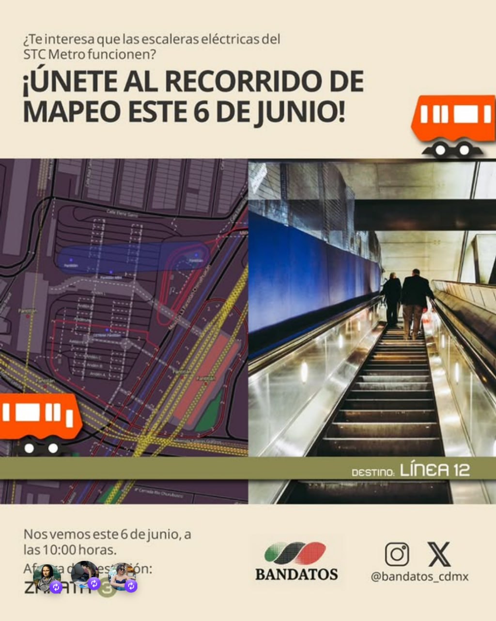 Flyer Mapatón accesibilidad Línea 12 del Metro