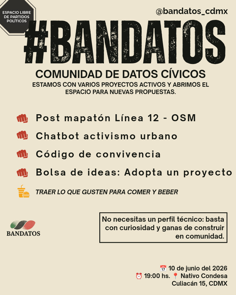 Flyer Convocatoria #Bandatos Junio
